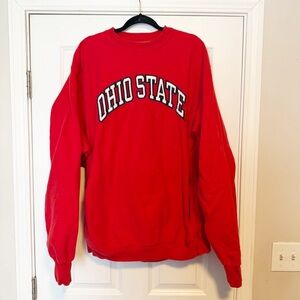 Vintage Steve and Barry’s Ohio State collage crewneck pullover.